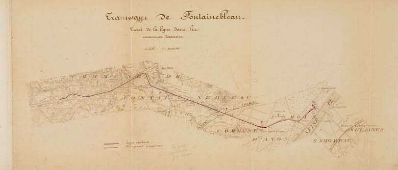 Avon - dépôt de la Compagnie des Tramways de Fontainebleau, puis établissement administratif de la société R. Guignon et Cie, puis magasin de commerce Fiat puis BMW, actuellement restaurant et logement