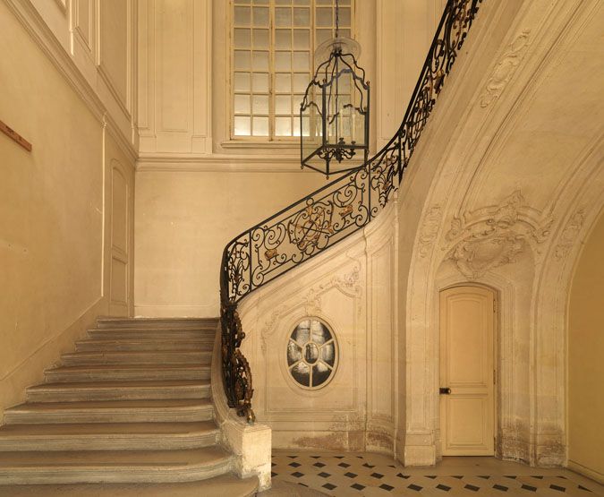 rampe d'appui, escalier de l' hôtel d'Ecquevilly ou du Grand Veneur (non étudié)