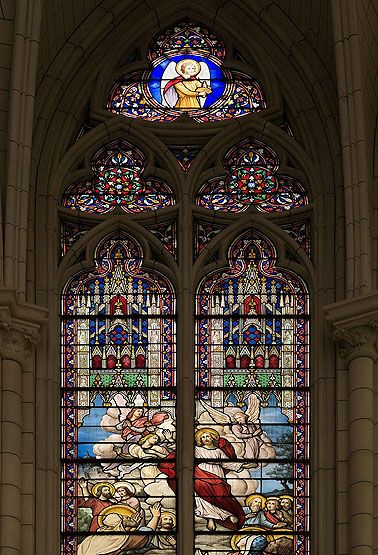 Ensemble de 13 verrières - Chapelle Sainte-Marie-de-la-Famille (Clinique Blomet, Filles de Saint-Paul-de-Chartres, anciennement Sœurs de la Sainte-Famille)