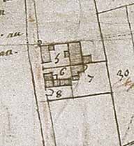 Plan de la seigneurie d'Andrésy, 1731 des deux maisons 18 et 20 rue Carnot. (AN, N IV Seine-et-Oise 19).