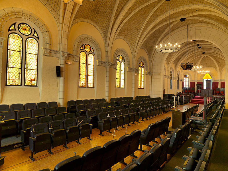 Ensemble de 22 verrières - Ancienne chapelle des Récollets (Grande Loge de France, ancienne chapelle Saint-Antoine-de-Padoue des Franciscains Récollets)