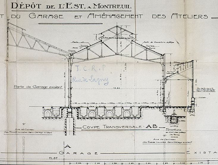 Dépôt de tramways de la Société des transports en commun de la région parisienne, puis de la Société industrielle de transport automobile (détruit après inventaire)