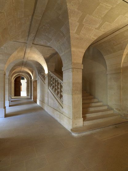 rampe d'appui, escalier du pavillon de la Reine de l'abbaye du Val-de-Grâce, actuellement hôpital (non étudié)