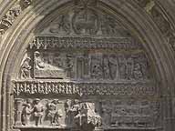 portail de gauche de la façade occidentale : vie de saint Jean-Baptiste