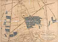 Plan du lotissement du nouveau quartier de Bellevue du Perreux, vers 1865.  (AM Le Perreux-sur-Marne)