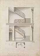 rampe d'appui, escalier du couvent dit hôtel des Dames de Saint-Chaumont (non étudié)