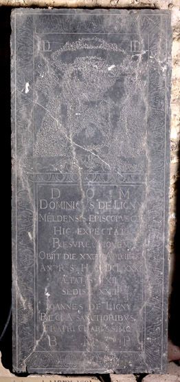 dalle funéraire de Dominique de Ligny