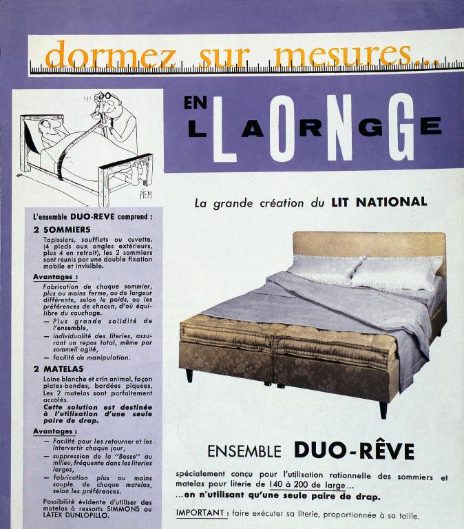 Usine de meubles (usine de literie) appelée Le Lit National