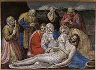 Déploration du Christ", huile sur bois, oeuvre de Frans Floris, vers 1560. Ce tableau, conservé au musée Bossuet, faisait déjà partie des collections de l'évêque avant la transformation de l'ancien palais épiscopal en musée municipal.