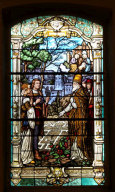 Ensemble de 12 verrières - Église Notre-Dame de l'Assomption de Passy (ancienne chapelle des Prêtres de la Miséricorde)