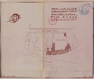 Plan masse des bâtiments en 1958. Mantes-la-Jolie. Permis de construire, 55/58.