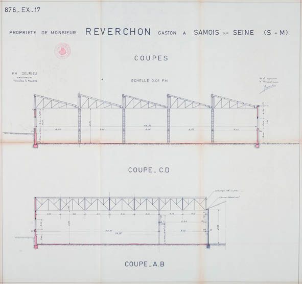 Samois-sur-Seine - usine de construction mécanique (usine d'auto-tamponneuses et de manèges) Reverchon