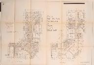 Plan du rez-de-chaussée et de l'étage du bâtiment d'entrée. Marabout. 1932 (AM Mantes-la-Jolie 5 M 15 (2)
