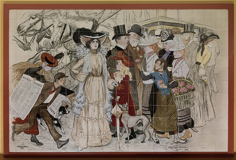 carrelage mural (10) La Rue ; Le Boulevard ; Danseurs et Patineurs ; Vols d'oiseaux ; Jeux d'enfants