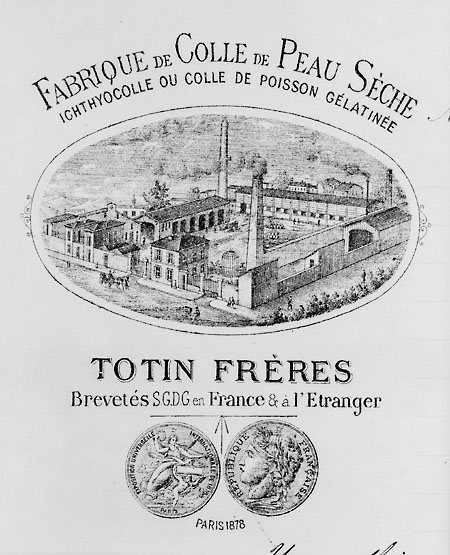 Usine de colles Totin frères, puis Bonnefoy et Winder (détruit)