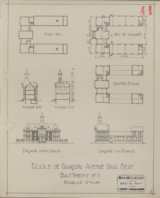 Mairie-école, actuellement centre de vie sociale Paul-Bert