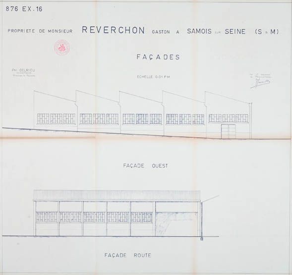 Samois-sur-Seine - usine de construction mécanique (usine d'auto-tamponneuses et de manèges) Reverchon