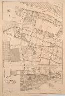 Plan de reconstruction de Mantes, par R. Lopez. Partie ouest 1/2000e. 1945? (AM Mantes-la-Jolie n.c.)