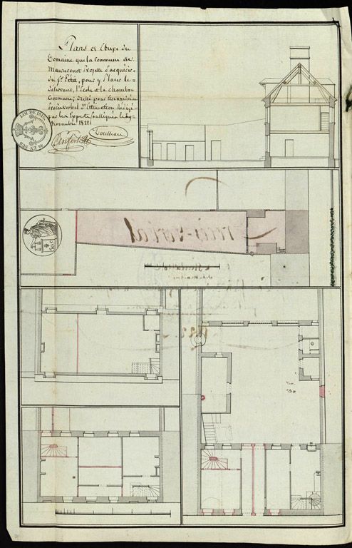 maison de campagne, mairie-école, presbytère, actuellement copropriété