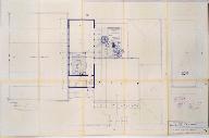 Plan de l'étage et terrasse. J. Perbet. 1968. (AM Mantes-la-Jolie 5 M 49)