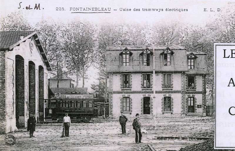 Avon - dépôt de la Compagnie des Tramways de Fontainebleau, puis établissement administratif de la société R. Guignon et Cie, puis magasin de commerce Fiat puis BMW, actuellement restaurant et logement