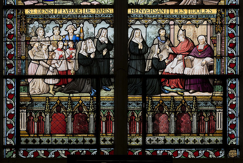 Ensemble de 13 verrières - Chapelle Sainte-Marie-de-la-Famille (Clinique Blomet, Filles de Saint-Paul-de-Chartres, anciennement Sœurs de la Sainte-Famille)