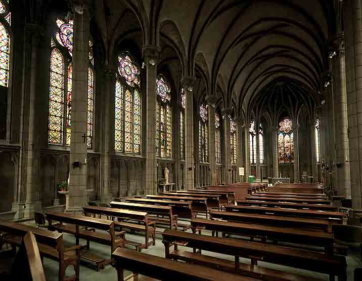 Ensemble de 23 verrières - Chapelle Sainte-Jeanne-d'Arc (Franciscaines missionnaires de Marie)