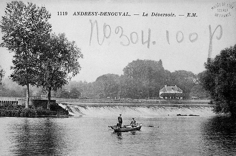 barrage mobile à fermettes et aiguilles, écluse de Denouval (détruits), barrage à hausses mobiles