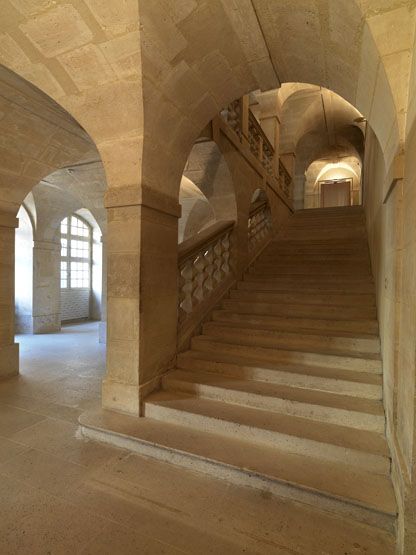 rampe d'appui, escalier du pavillon de la Reine de l'abbaye du Val-de-Grâce, actuellement hôpital (non étudié)