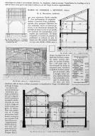Elévation, coupes. Gravure. Tiré de : L'Architecture usuelle, 1927. (BHVP)