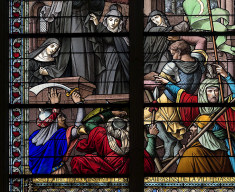 Ensemble de 13 verrières - Chapelle Sainte-Marie-de-la-Famille (Clinique Blomet, Filles de Saint-Paul-de-Chartres, anciennement Sœurs de la Sainte-Famille)