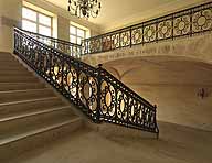 rampe d'appui, escalier de l'infirmerie de l'abbaye du Val-de-Grâce, actuellement hôpital (non étudié)