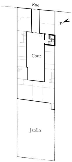 rampe d'appui, escalier de la maison à porte cochère dite hôtel de Bence (non étudié)