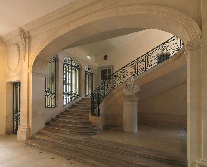 rampe d'appui, escalier des Grands Hommes de l'abbaye Sainte-Geneviève actuellement Lycée Henri IV (non étudié)