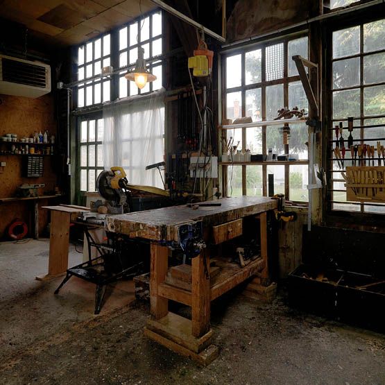 Fontainebleau - usine de menuiserie Barre, actuellement ébénisterie Atelier Saint-Louis