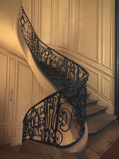 rampe d'appui, escalier de la maison à porte cochère dite maison Belon-Vatard (non étudié)