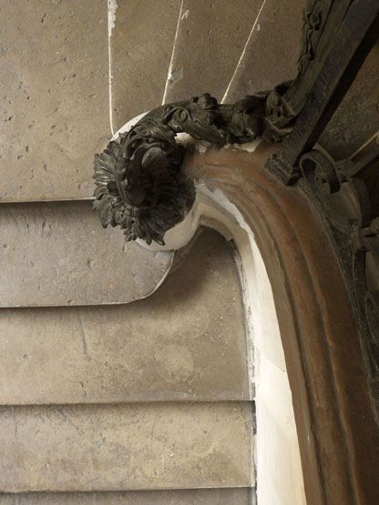 rampe d'appui, escalier de la maison à porte cochère (non étudié)