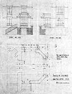 Projet pour la propriété de M. Jean Prost, 18 quai du Maréchal Joffre. Papier, tirage d'architecte, 1937. (AM Melun. 1 Fi 1577)