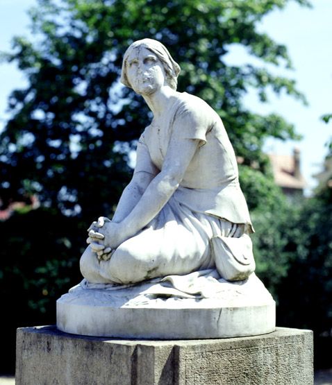 statue : Jeanne d'Arc écoutant ses voix