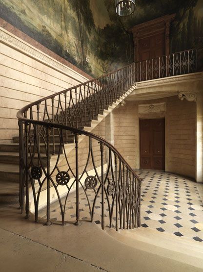 rampe d'appui, escalier d'honneur de la maison à porte cochère dite hôtel Guilloteau (non étudié)