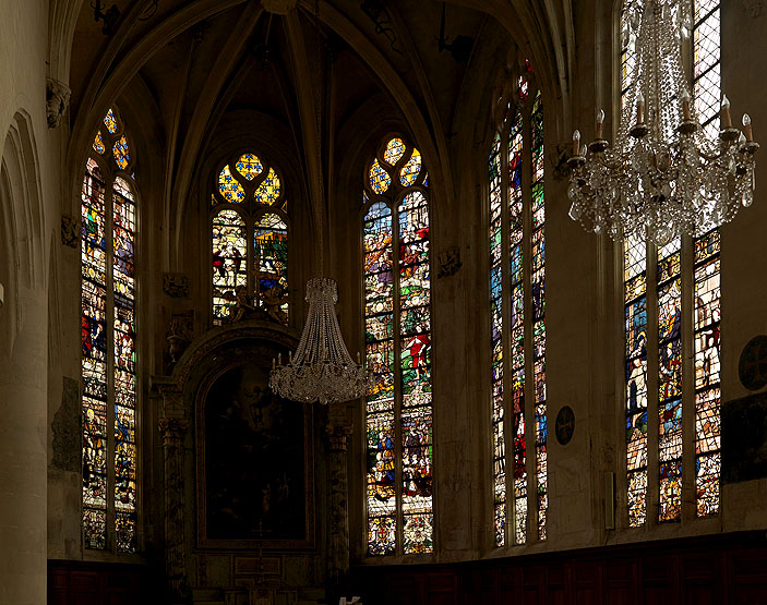 Ensemble des verrières de l'église Saint-Acceul