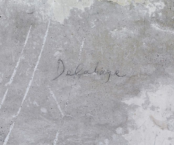 graffiti de chambrée sur carreau de plâtre formant contre-cloison