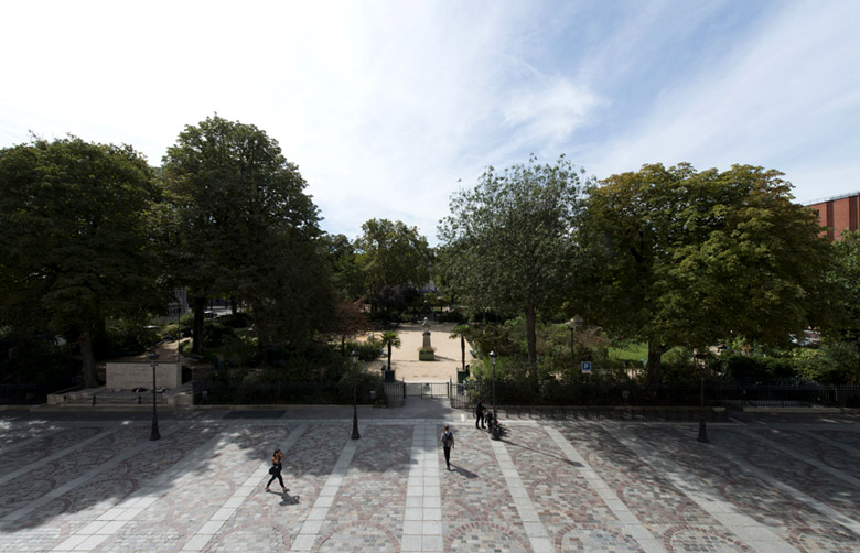 Square de Montrouge, actuellement square Ferdinand-Brunot et square de l'Aspirant-Dunand.