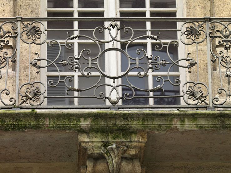 rampe d'appui, escalier de l' hôtel de Hénault de Cantobre (non étudié)