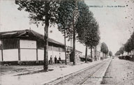 Carte postale ancienne. Vue de la route de Meaux. (AD Seine-Saint-Denis)