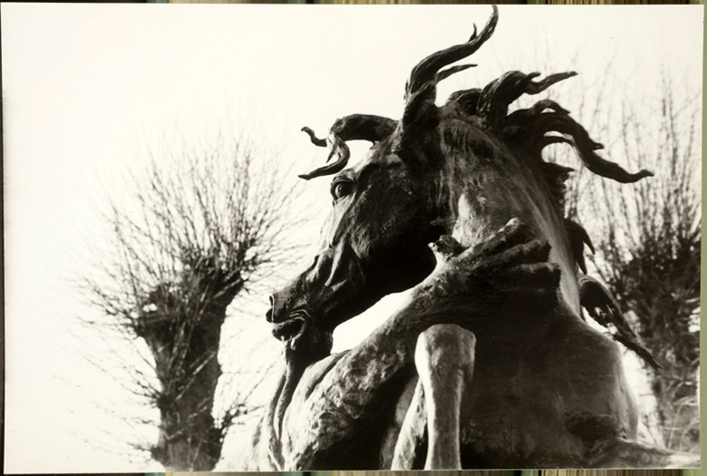 Statue : Lion attaquant un cheval (œuvre disparue)