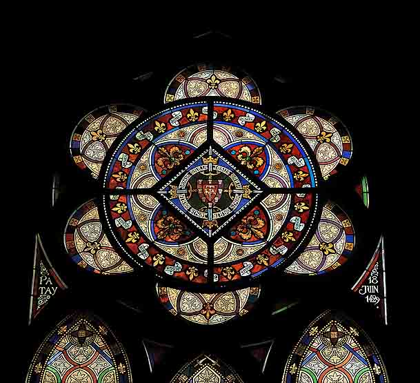 Ensemble de 23 verrières - Chapelle Sainte-Jeanne-d'Arc (Franciscaines missionnaires de Marie)