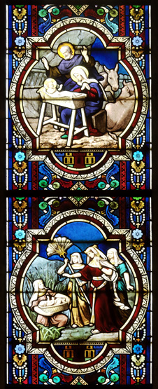 Ensemble de 10 verrières - Chapelle de l'Hôpital Notre-Dame du Bon-Secours (ancienne chapelle des Augustines de l'Hôtel-Dieu de Paris)