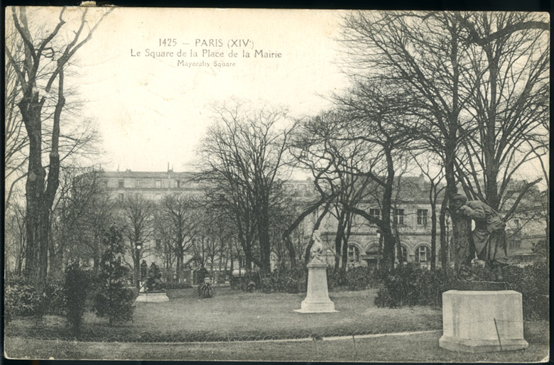 Square de Montrouge, actuellement square Ferdinand-Brunot et square de l'Aspirant-Dunand.