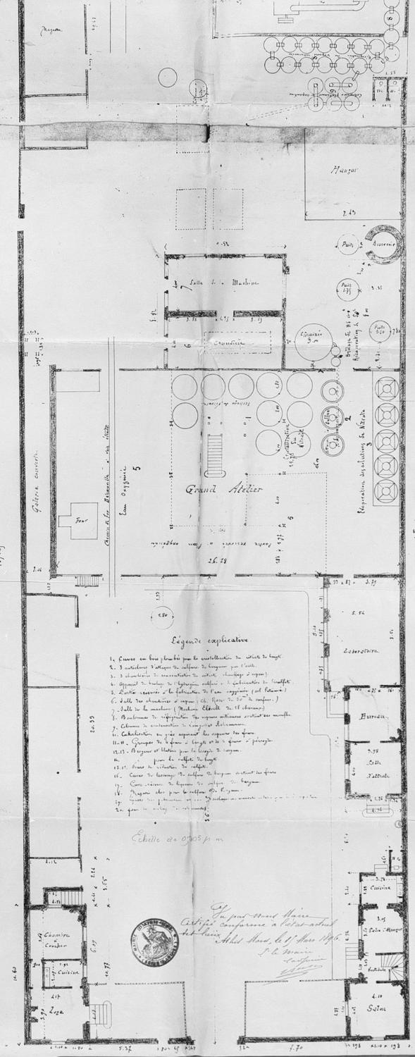 usine de produits pharmaceutiques Garnier fils et Lecerf, puis usine de produits chimiques David et Carré